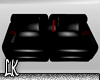 [LK] black & red sofa 2P