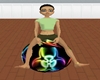 rainbow toxic ball chair