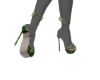 Flowers Heels Green