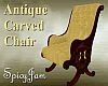 Antq Carved Chair, Tan