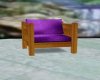 Purple and Oak Chair