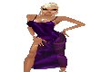 )O( Purple Satin Dress