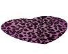 purple lepard heart rug
