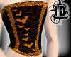Blk/orange Batty corset