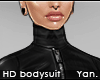 Y: HD leather bodysuit