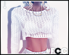 #Fcc|White Crop Sweater