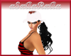 WHITE CAP/BLACK HAIR