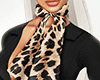 E* Leopard Silk Scarf