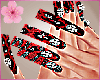 red cheetah nails