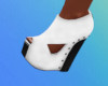 White/Black Wedge