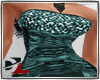 teal designed dress