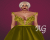Ruby Gold Rose Gown A.G