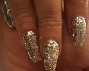 Champagne Glitter Nails