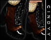 [ Blk/Brown Ankle Boots