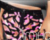 (';')Pink Black Bottoms
