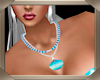 *J* Shell Necklace Teal