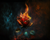 Fire Rose Background