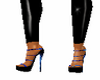 Blue strappy heels