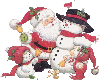 santa with snowmen