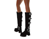 leather boots black