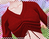 w. Red Crop Sweater