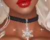 Snowflake Black Choker