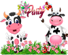Cow Party 3D Wall
