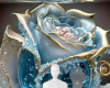 Teal rose background