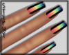 |S| Blk Rainbow Nails