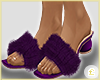 £. Fur Slippers Purple