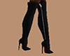 Black High boot red soul