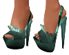 Green Leather Heels