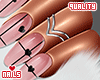 q. Lined Heart Nails S