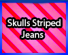 Skulls Striped Jeans