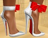 RED HEEL WHITE SHOES
