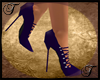 Purple Suede Spike Heels