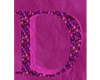 Letter D sparkles pink