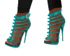 Zipper Teal Heels