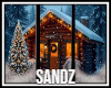 S. Anim Xmas Snow Window