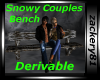 Snowy Bench for couples