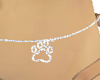 cat print belly chain