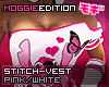 ME|StitchVest|White/Pink