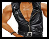 !Blk Leather Muscle Vest