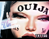 Ouija Face Tattoo