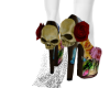 Floral Rose Skull Shoes