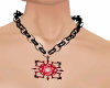 Red Rose Chain Necklace