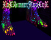 Neon Painted Feet Rainbo