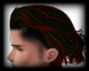 Black Fade Red Pony Tail