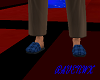 blue plaid slippers