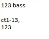 123 bass ct1-13, 123
